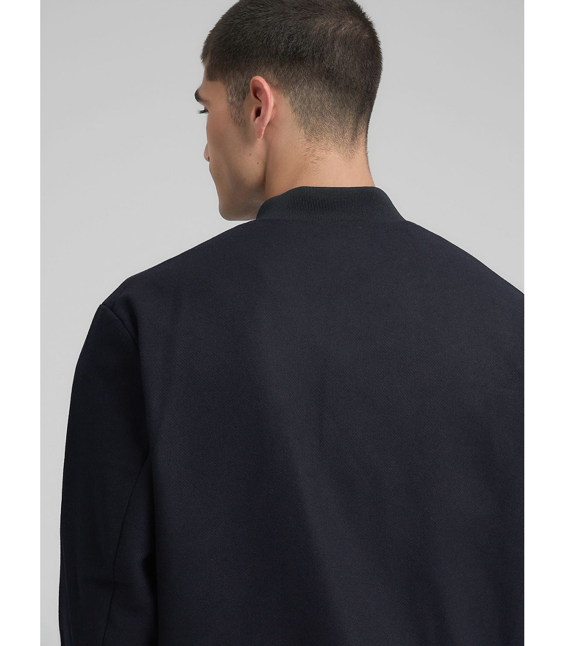 ウールブレンド バーシティ ボンバージャケット 詳細画像 ダークブルー 6